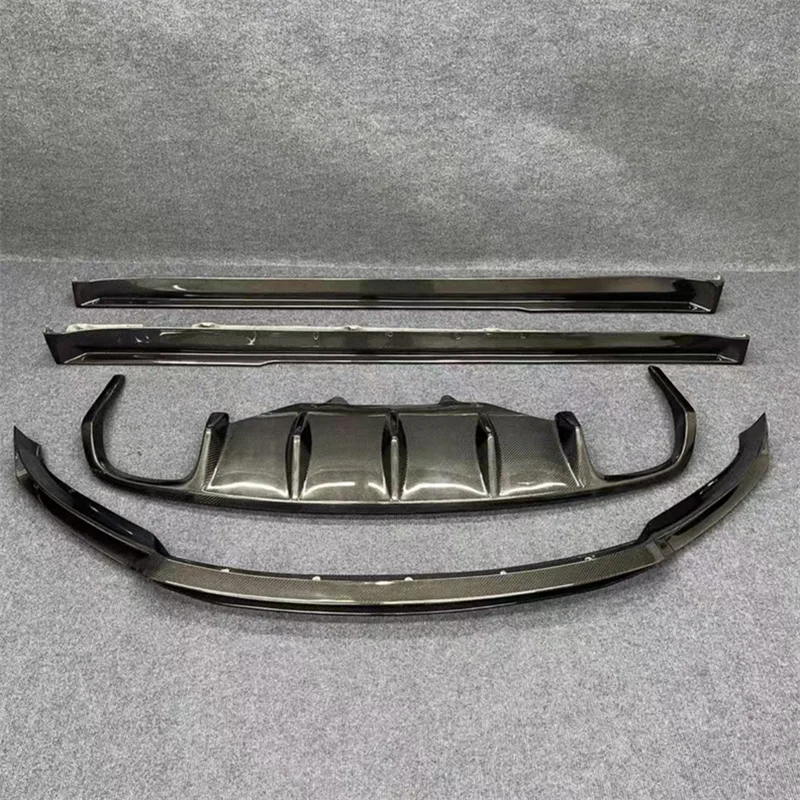 Per Porsche Macan 2014-2022 Reale In Fibra di Carbonio Paraurti Labbro Anteriore Diffusore Posteriore Minigonne Laterali Splitter Spoiler Accessori Body Kit