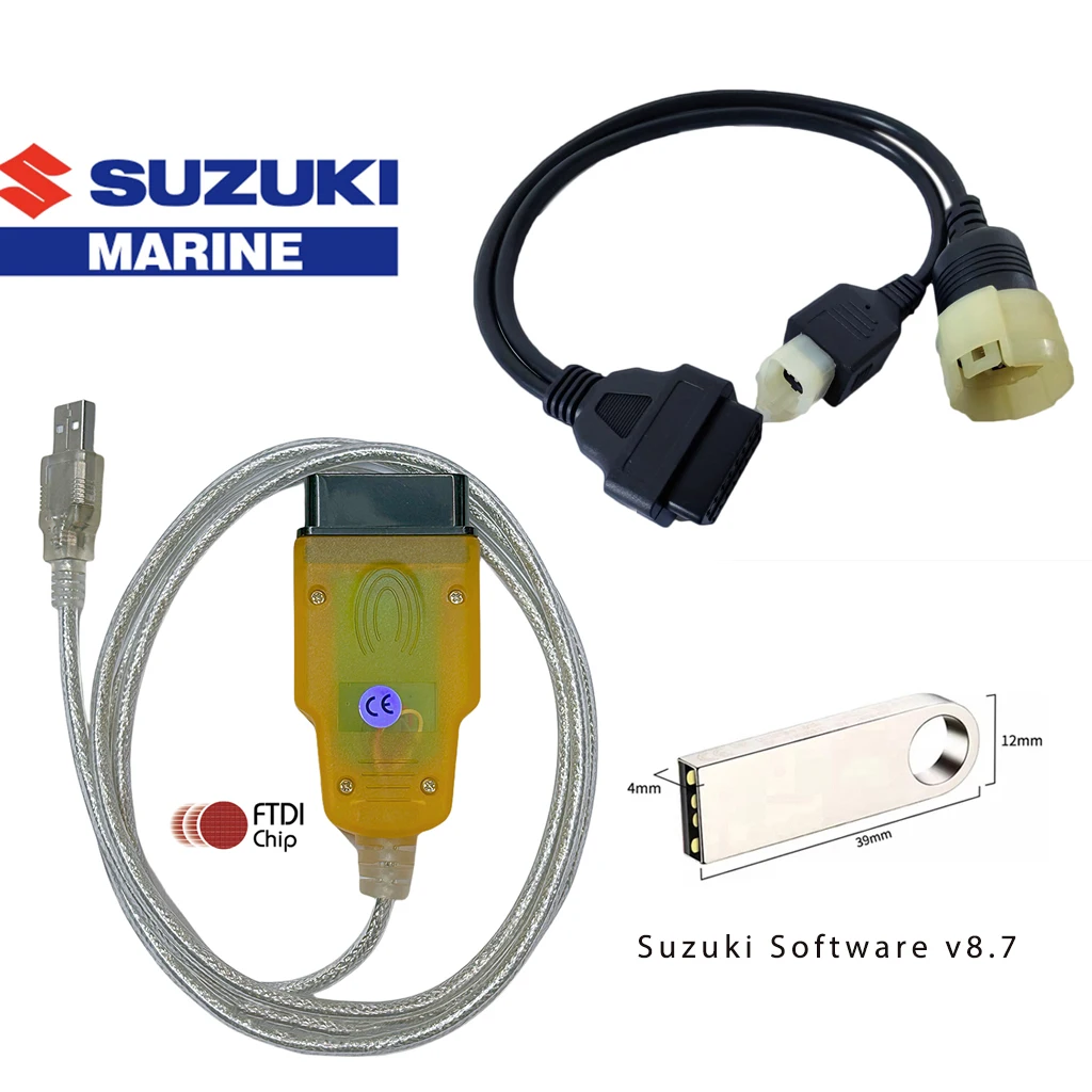 SUZUKI MARINE Außenbordmotor-Diagnosekabel-KIT SDS 8.7 Image