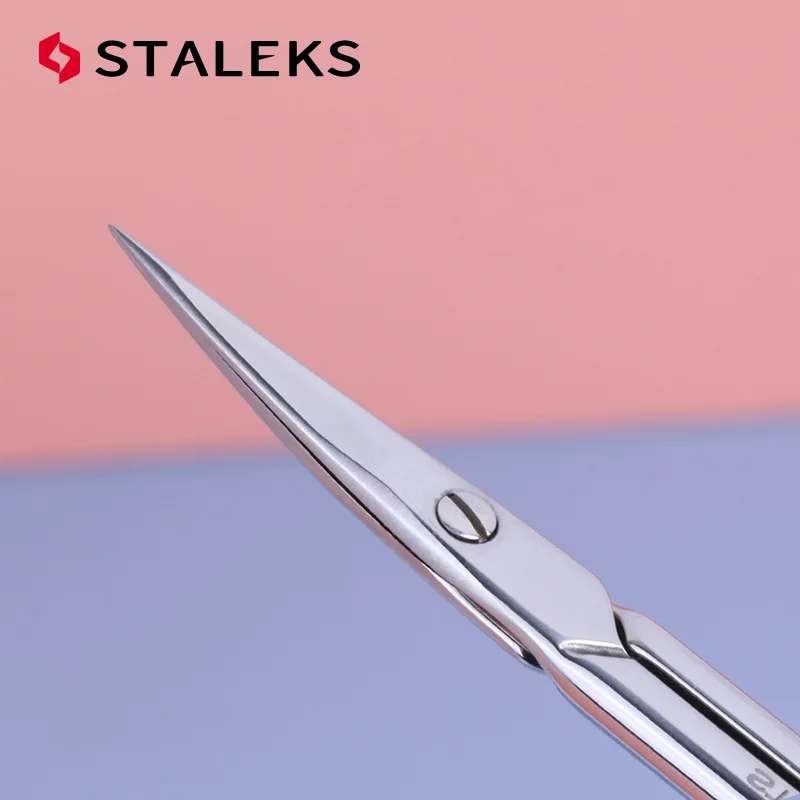 STALEKS SC-21-1 Nagel Häutchen Schere Edelstahl Augenbraue Schere Maniküre Entfernen Abgestorbene Haut Trim Nase Haar Make-Up-Tool Image