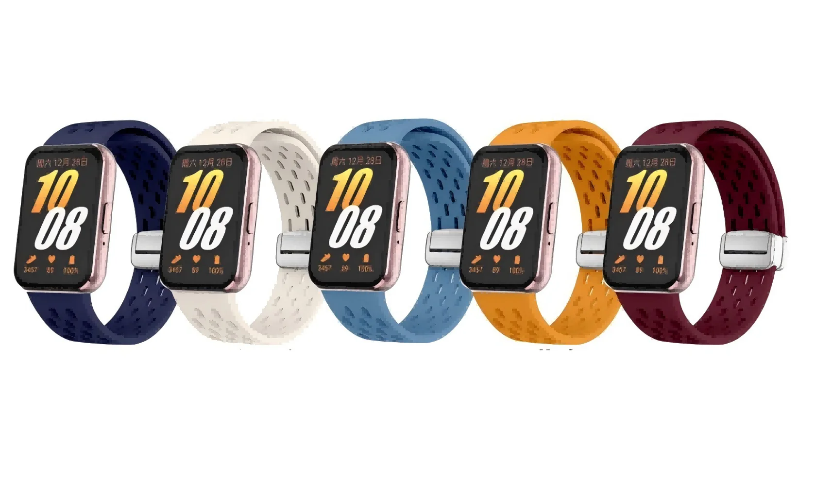 Sport-Silikonarmband mit magnetischer Schnalle für Samsung Galaxy Fit 3-Uhr, austauschbar, atmungsaktiv Image