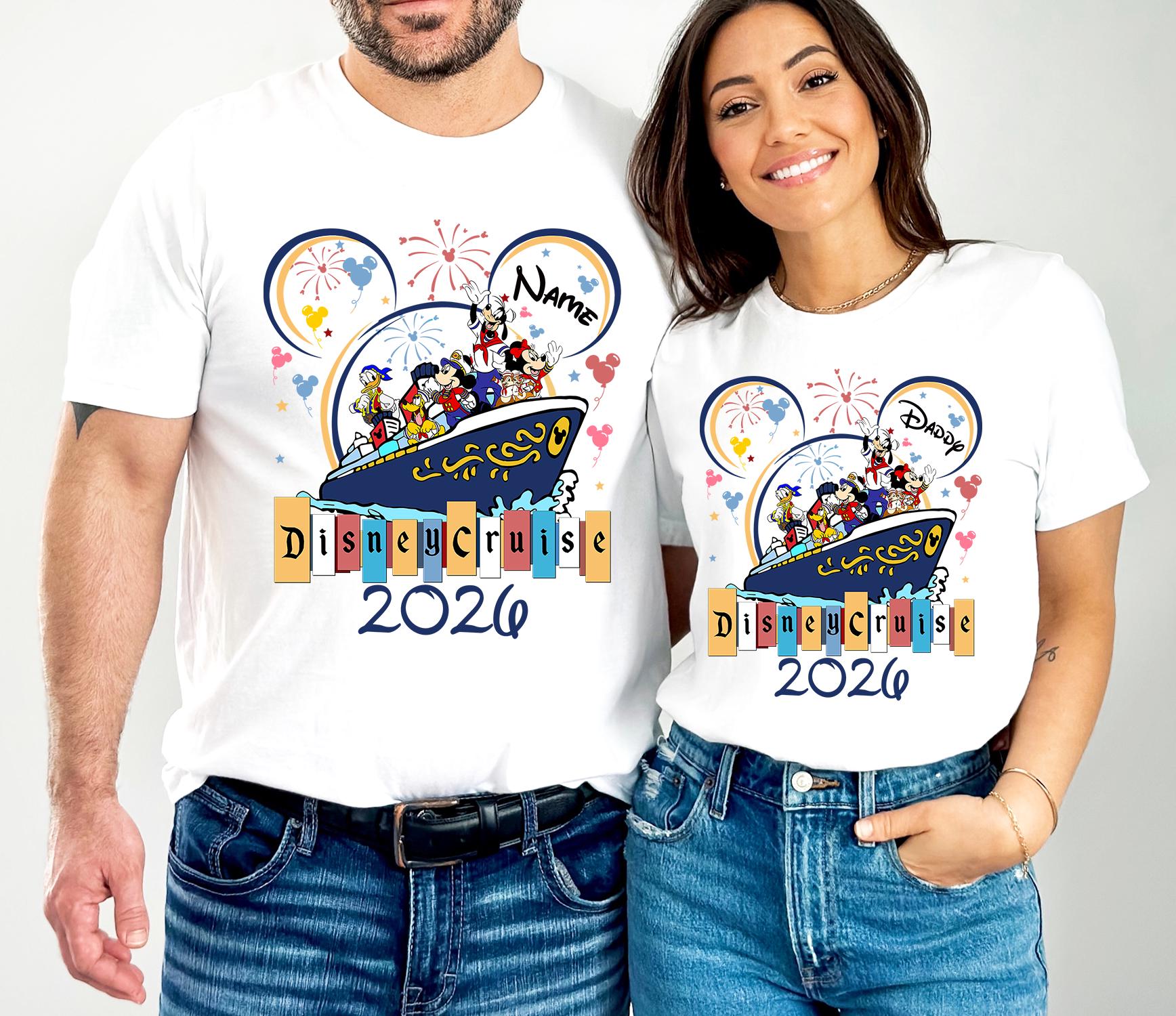 Maglietta Disney Cruise 2026, Magliette personalizzate Disney Cruise, Magliette per famiglie Disney Cruise 2026 abbinate, Magliette personalizzate di
