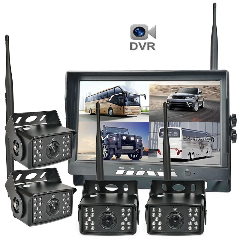 Drahtlose 10,1 "AHD IPS Auto Monitor 720P IR Nachtsicht Reverse Backup Recorder Wifi Auto Kamera DVR für Bus Auto Lkw Image