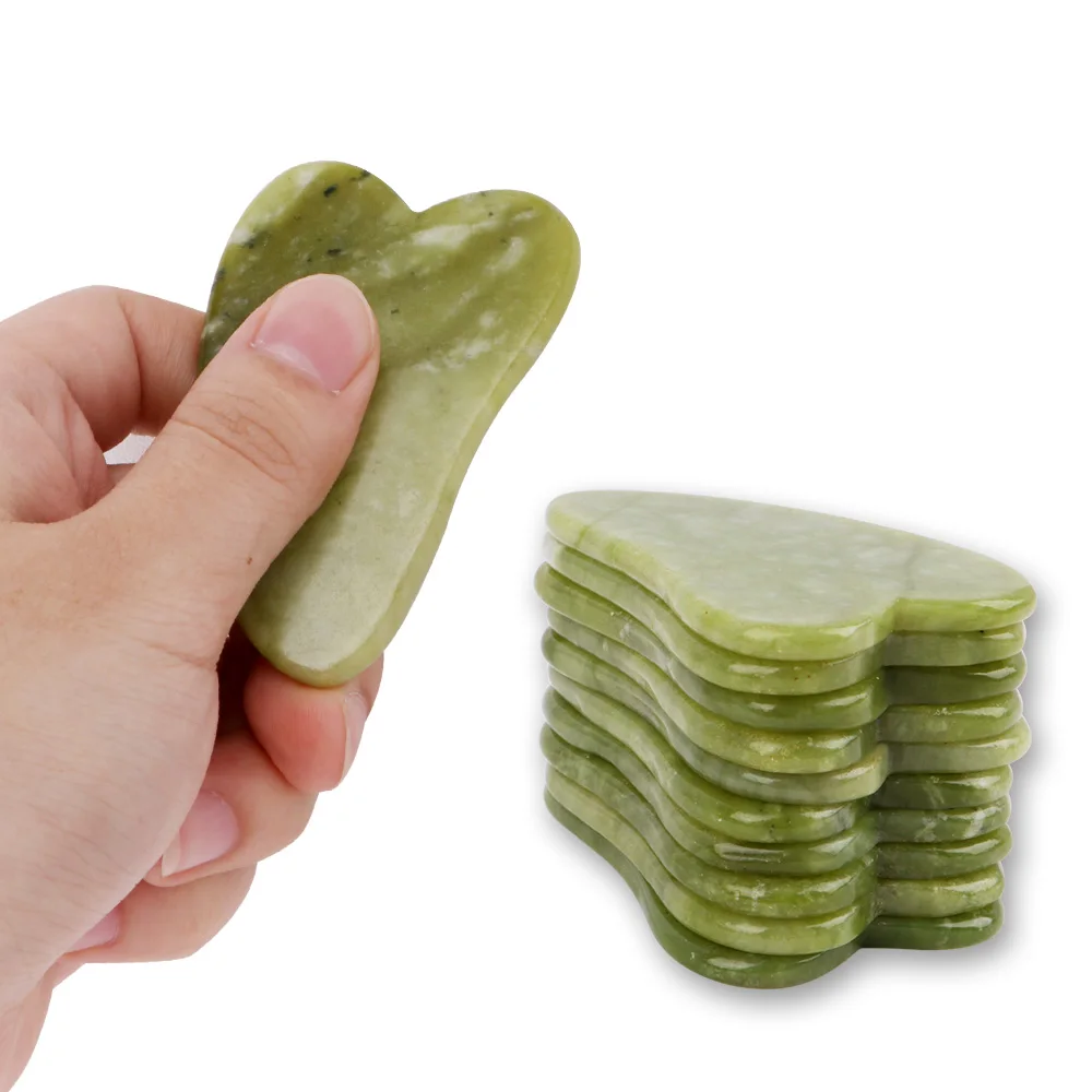 Natürliche Rose Jade Roller Gesichts massage Gua Sha Board Kristall Stein Jade Massage gerät Körper Gesicht Auge kratzen Akupunktur Facelift ing Image