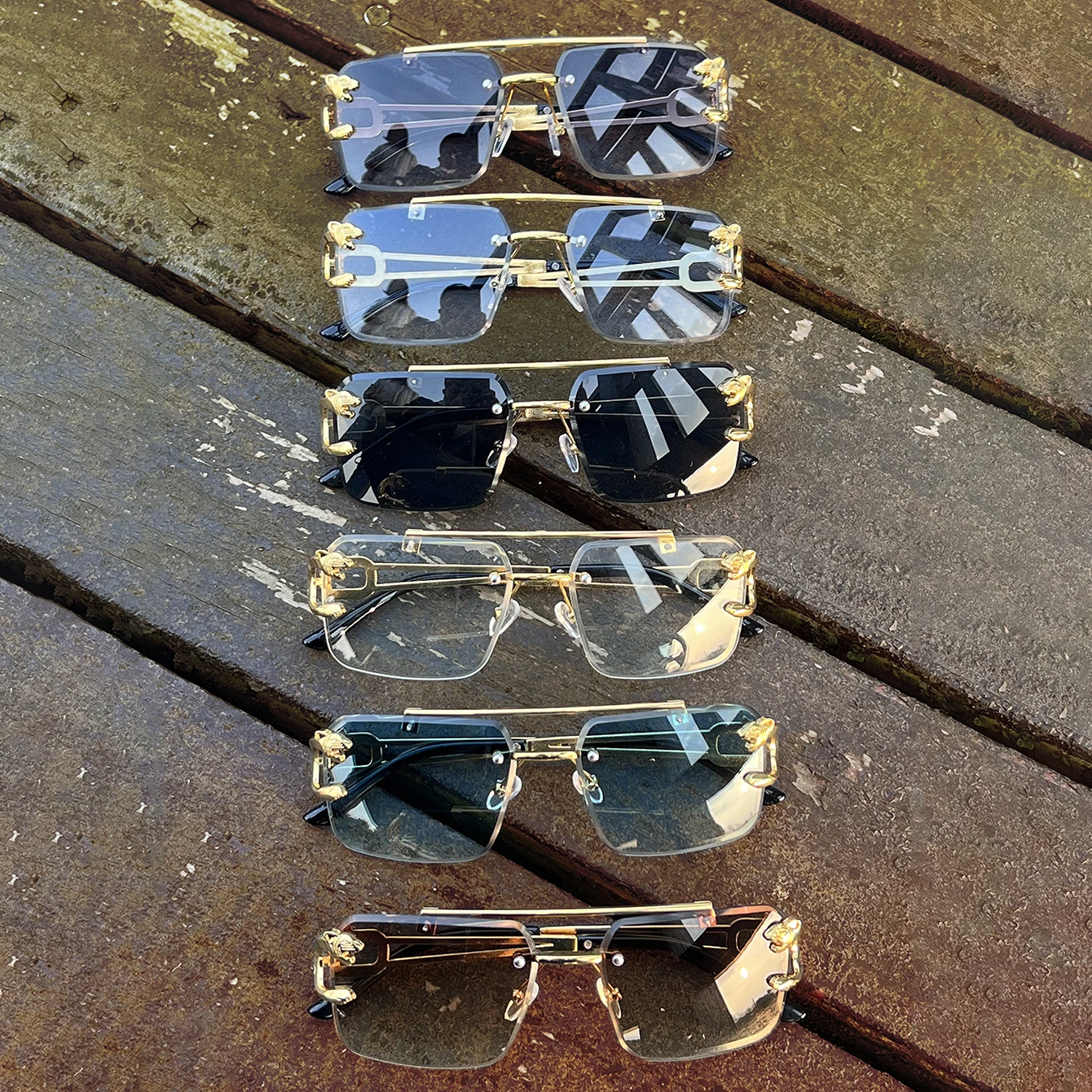 3 PAARE Sonnenbrille Leopardenmuster Metallbügel Männer Frauen Sport Fahrrad MTB Fahrrad Outdoor Wandern Laufen Winddichte Schutzbrille UV400 Image