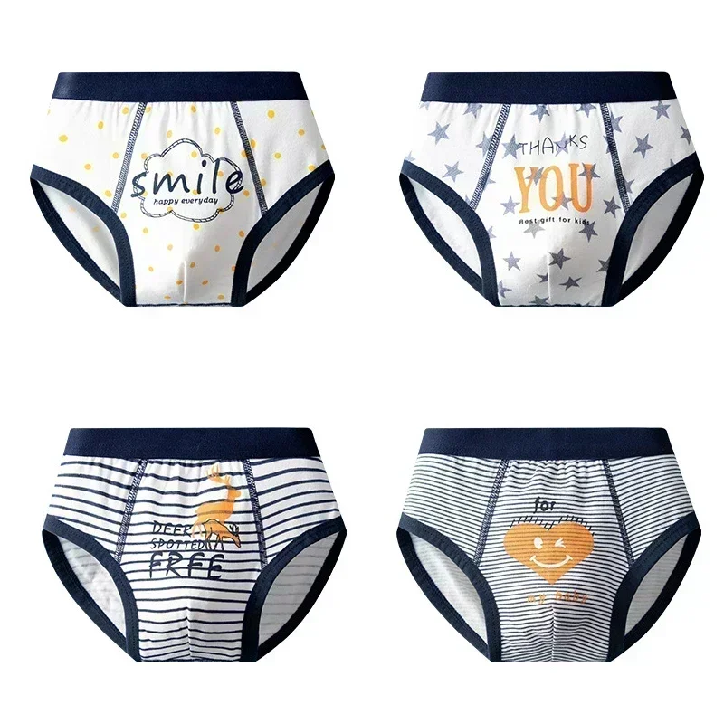 Multipack Baumwolle Jungen Slips Höschen Bagger Muster Kinder Unterhosen Atmungsaktive Cartoon Design Kind Hot Shorts Jungen Unterwäsche Image