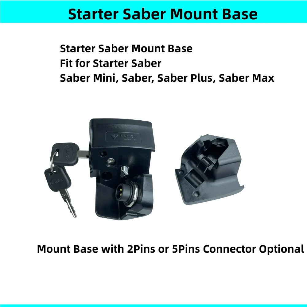 Starter Sabre Edition Ebike Batteriehalterung Basishalterung Halter Batterieentladungsstecker Stecker 36V 48V Batteriebasis Schlossschlüssel Image