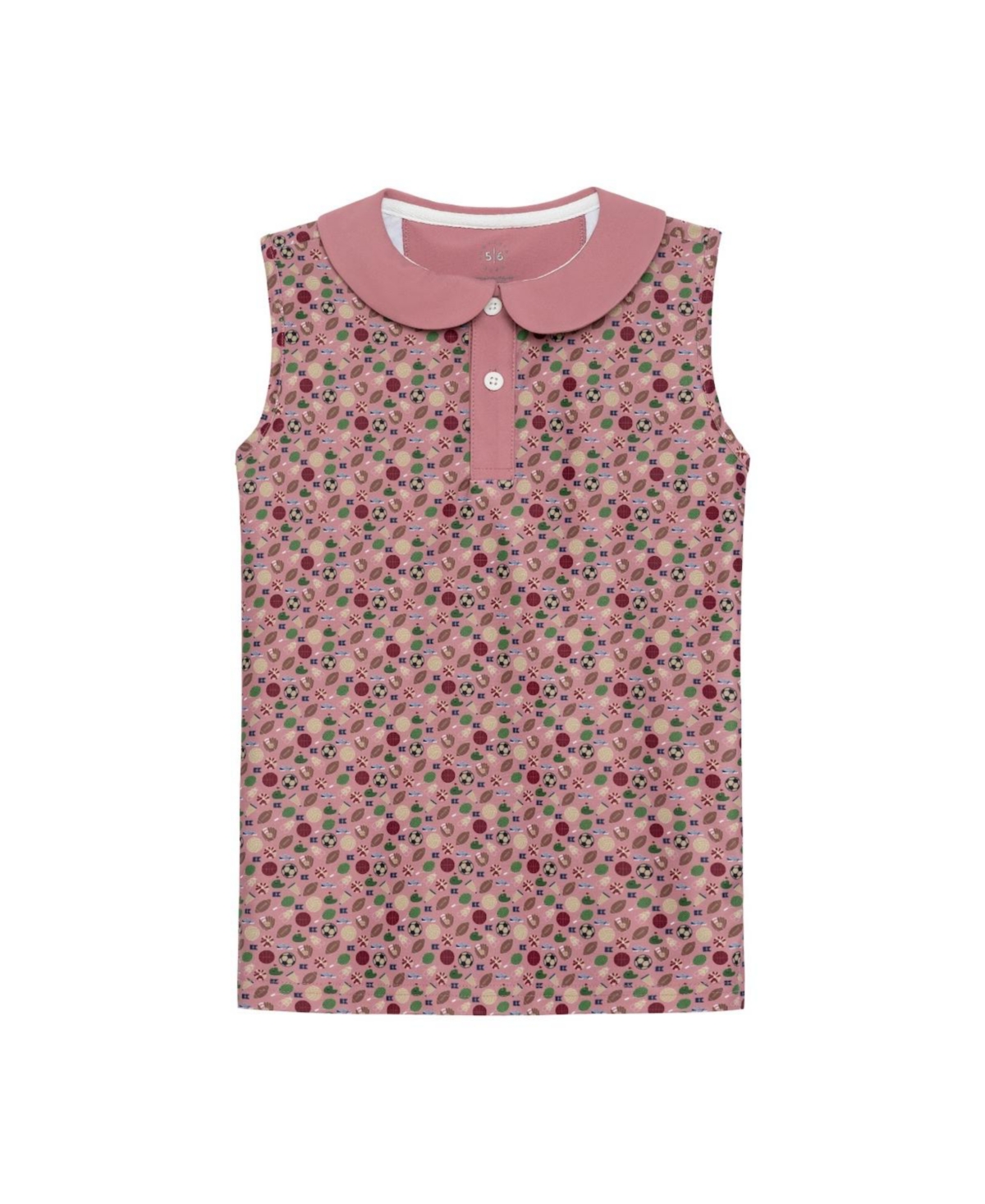 Courtside Kids Girls' Girly Tank - Little Kid, Big Kid - Dusty Pink