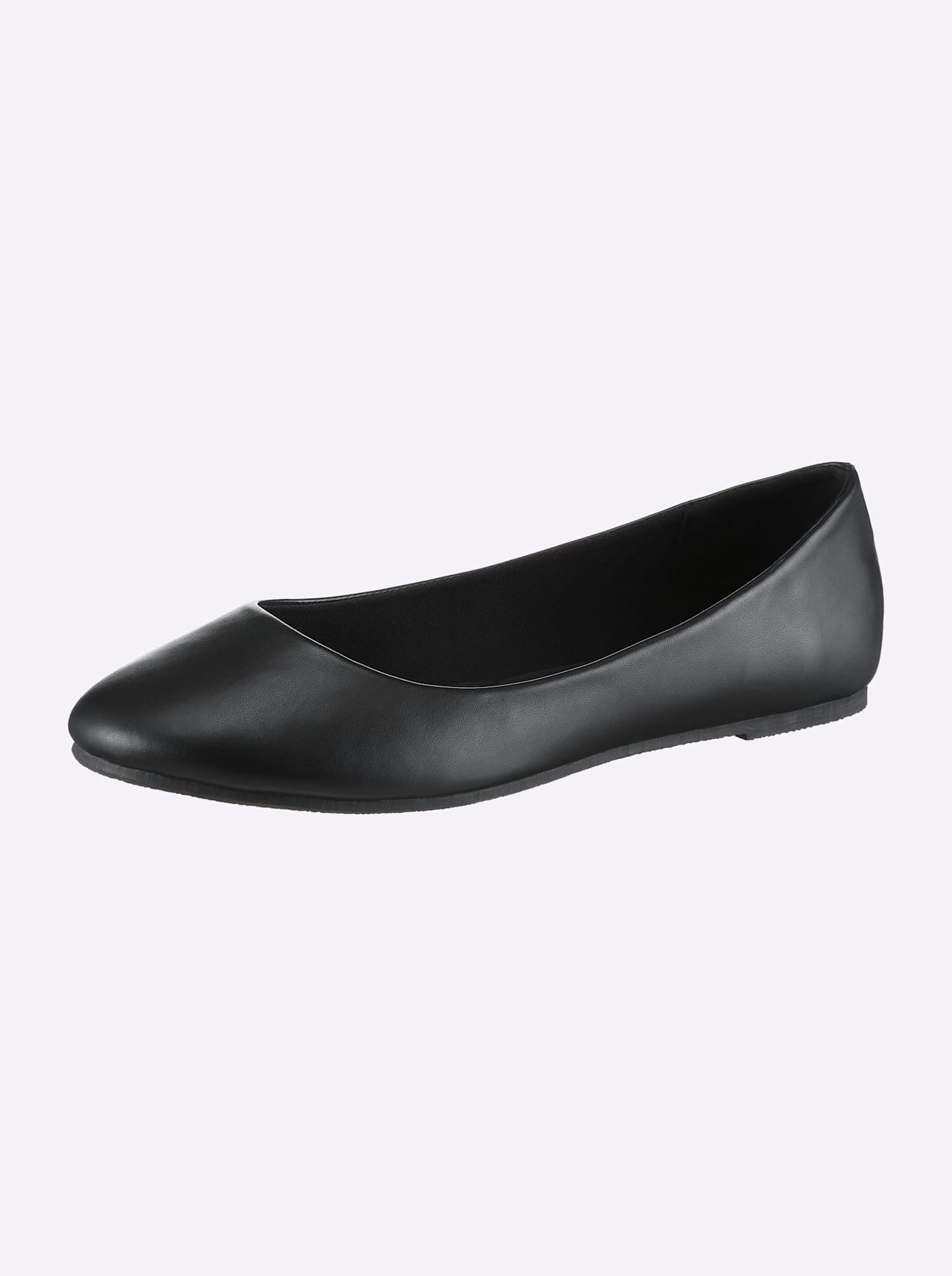 Ballerina CASUAL LOOKS, Damen, Gr. 38, schwarz, Lederimitat, Schuhe Ballerina