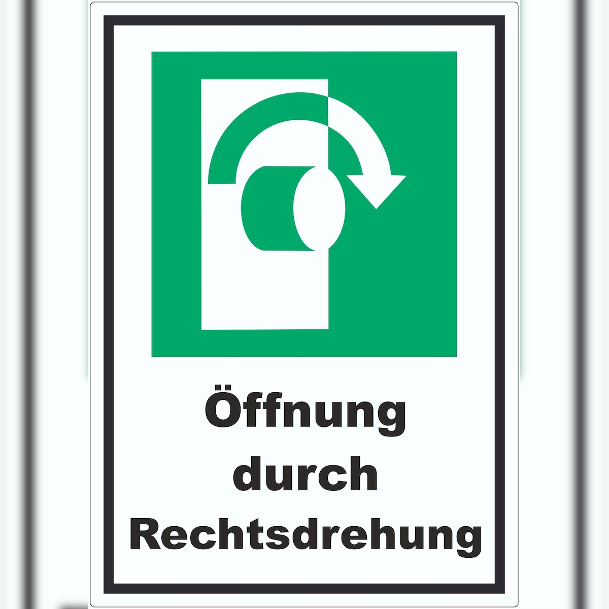 HB-Druck Öffnung durch Rechtsdrehung Aufkleber A1 (594x841mm) Image
