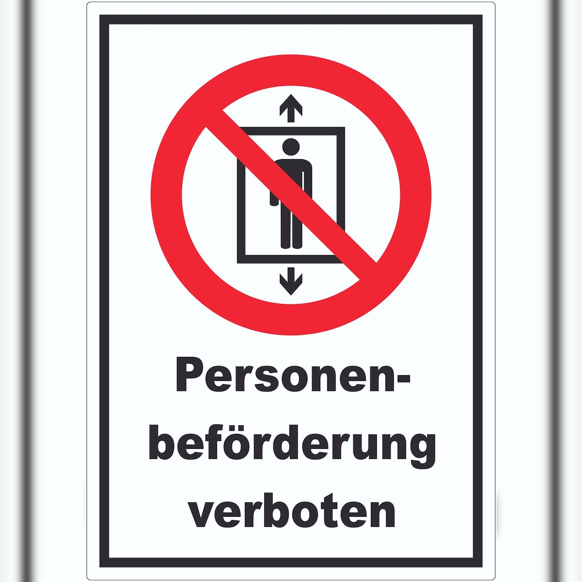 HB-Druck Personenbeförderung verboten Aufkleber A3 (297x420mm) Image