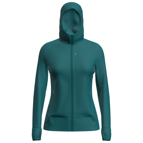 Icebreaker - Women's Merino 260 Quantum IV L/S Zip Hoodie - Merinohoodie Gr S blau/türkis