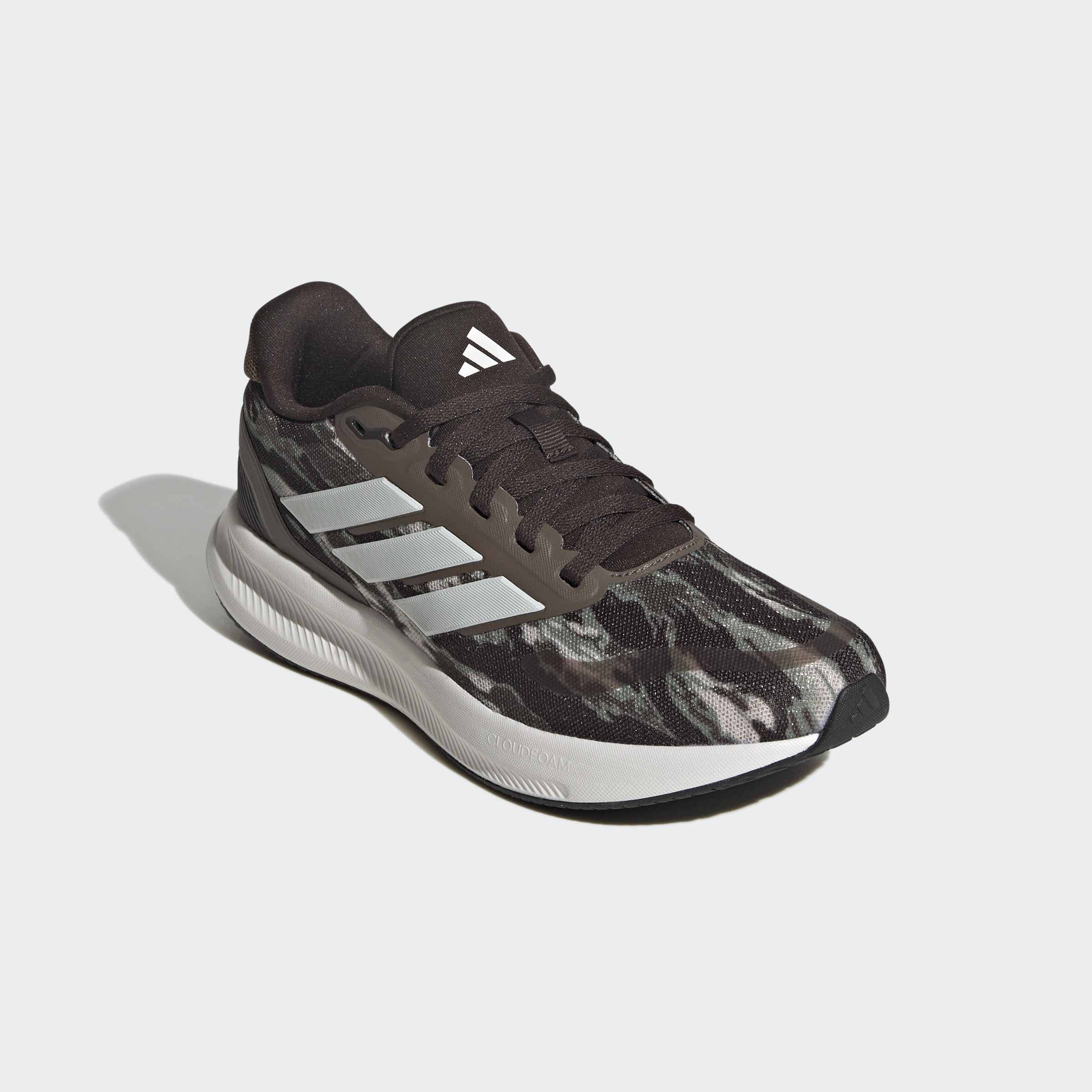Sneaker ADIDAS SPORTSWEAR "RUNFALCON 5", Damen, Gr. 38,5, tent grün, core weiß, earth strata, Synthetik, Textil, Schuhe Sneaker, für Kinder & Jugendliche