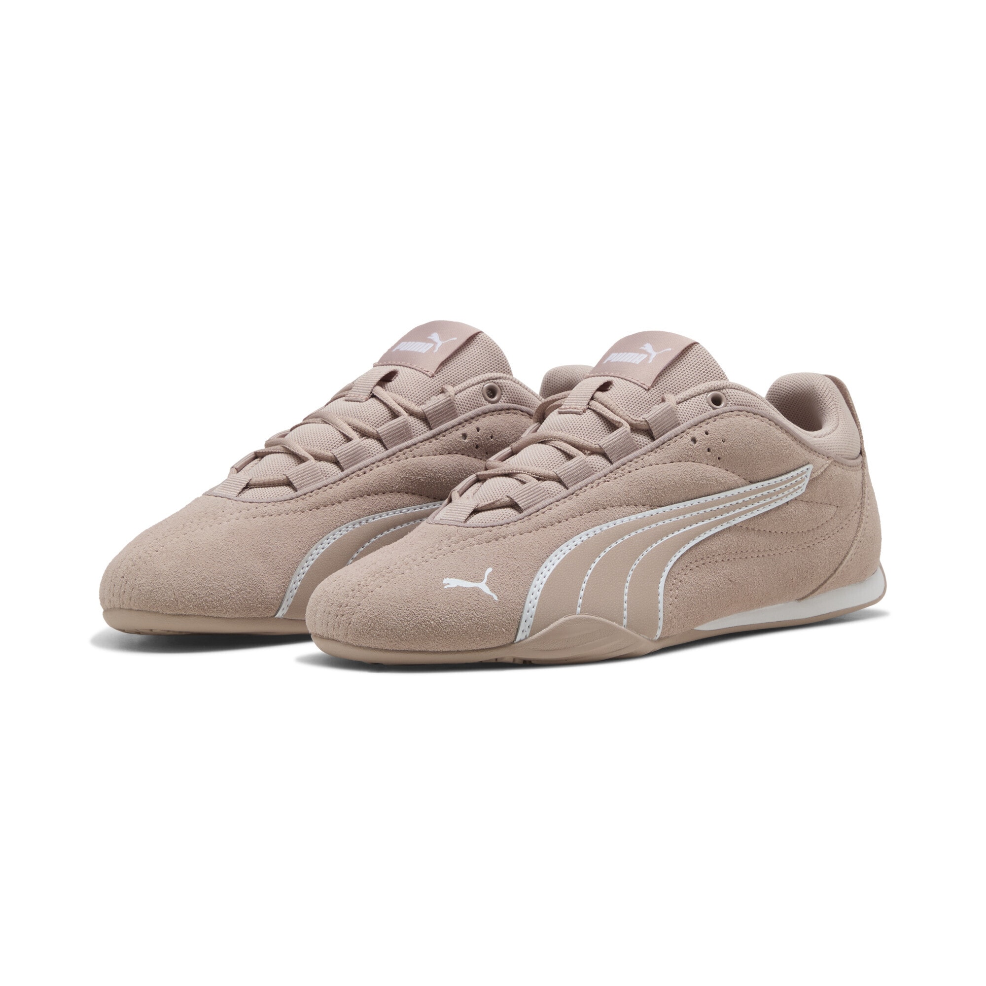 Sneaker PUMA "PUMA Catch Soleil Sneakers Damen", Damen, Gr. 39, rose latte weiß beige, Obermaterial: Textil, Kuhleder, Synthetik, Leder; Futter: Textil; Innensohle: Textil; Laufsohle: Gummi, Schuhe Sneaker