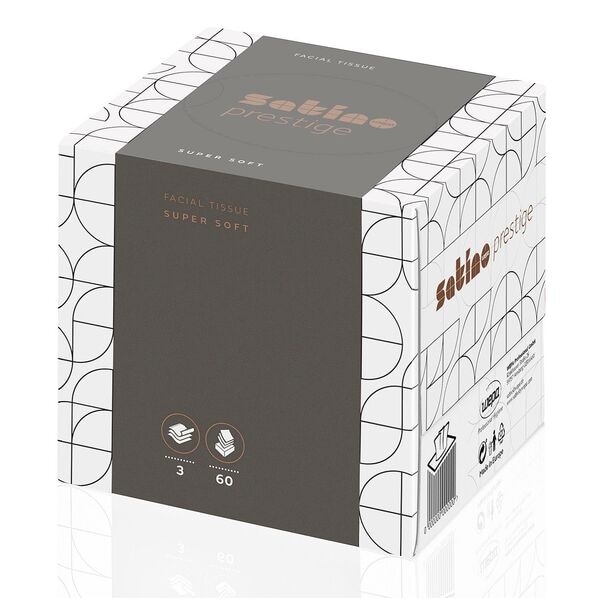 Satino Kosmetiktücherbox »prestige« 3-lagig 30 Stück weiß Image