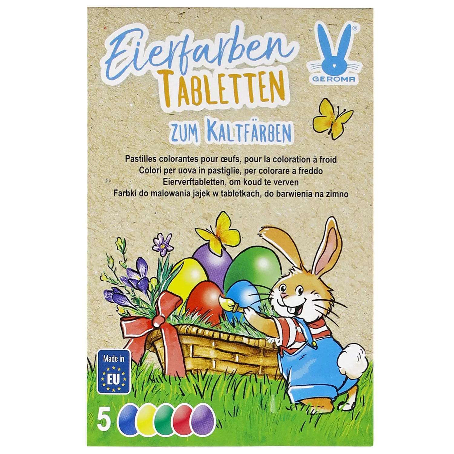 Colorants pour œufs "colorants froids", 5 couleurs