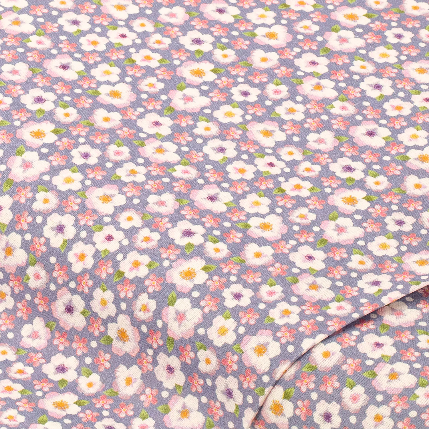 Baumwollstoff Blüten „Sina“, lila-color Image