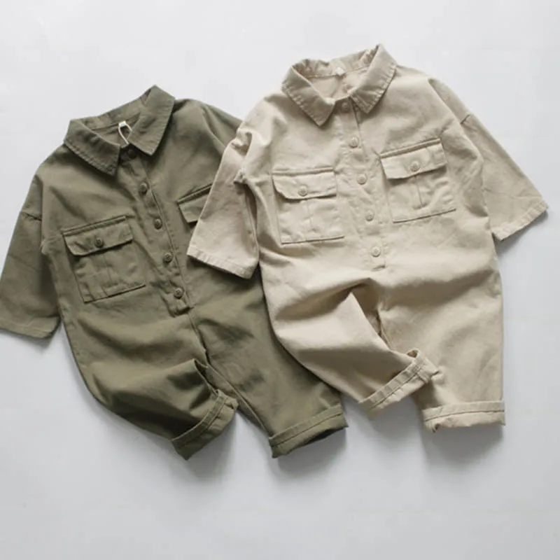Tuta per bambini in stile coreano giapponese primavera autunno neonate tuta da tuta tuta da bambino pagliaccetti a maniche lunghe per bambina