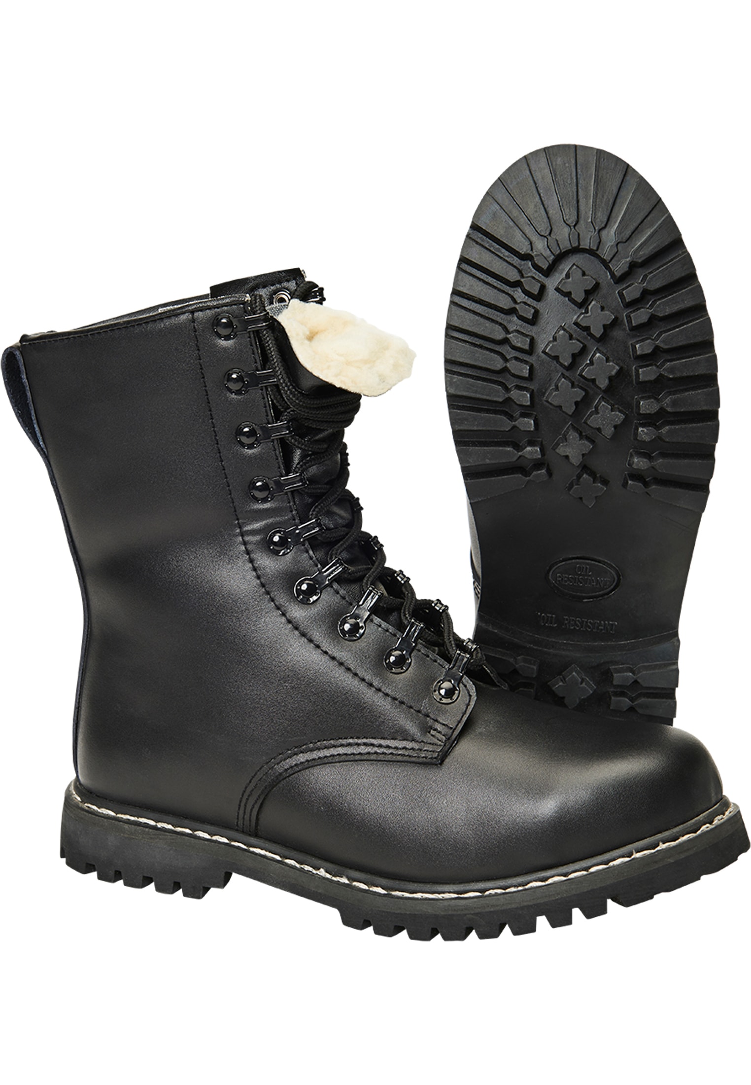 Stiefel BRANDIT "Brandit Damen Lined Army Boots", Damen, Gr. 45, schwarz, unifarben, Schuhe Stiefel