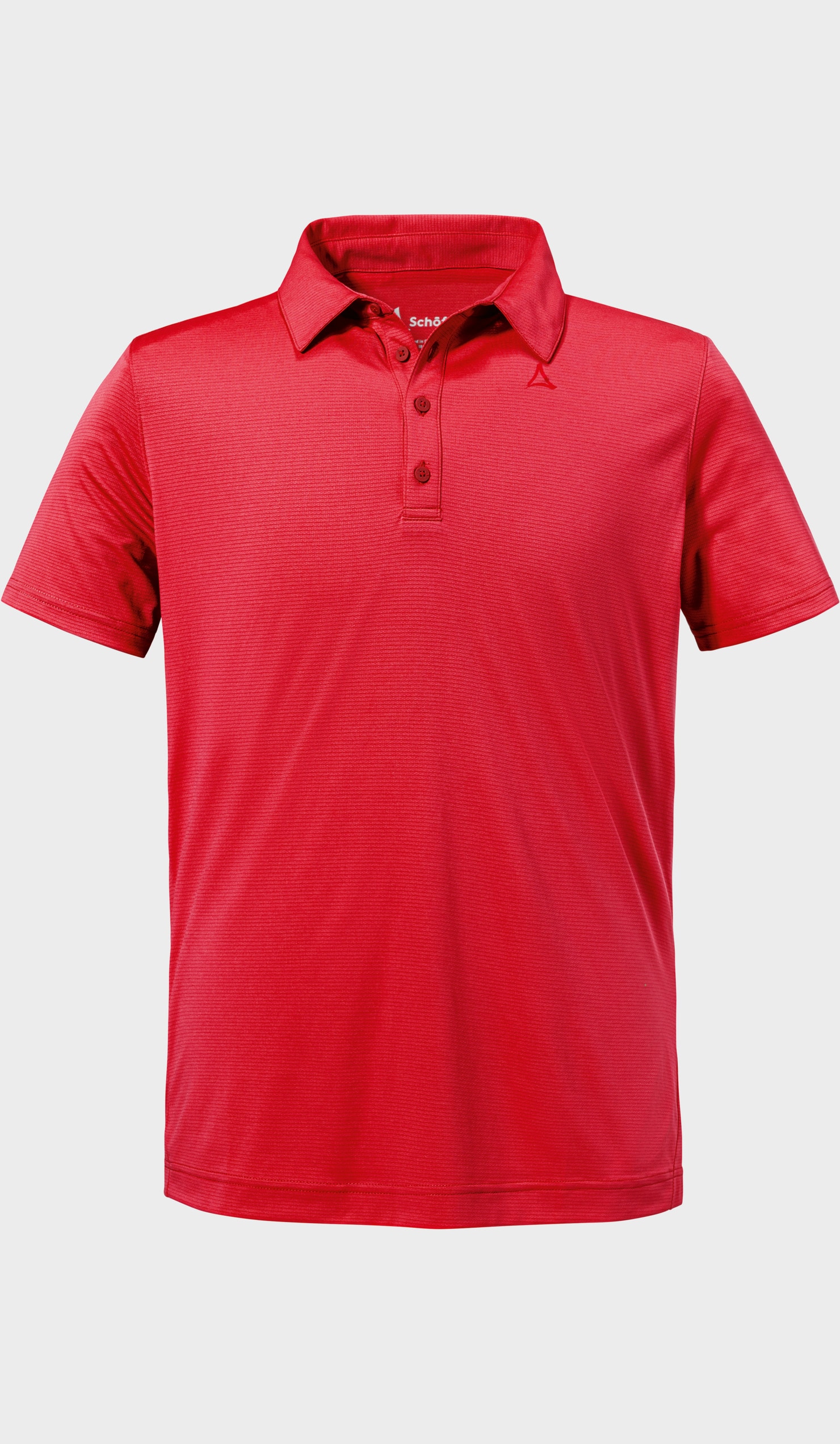 Poloshirt SCHÖFFEL "CIRC Polo Shirt Tauron M", Herren, Gr. 52, 2605, rot, Oberstoff: 100% Polyester, V-Ausschnitt, Shirts