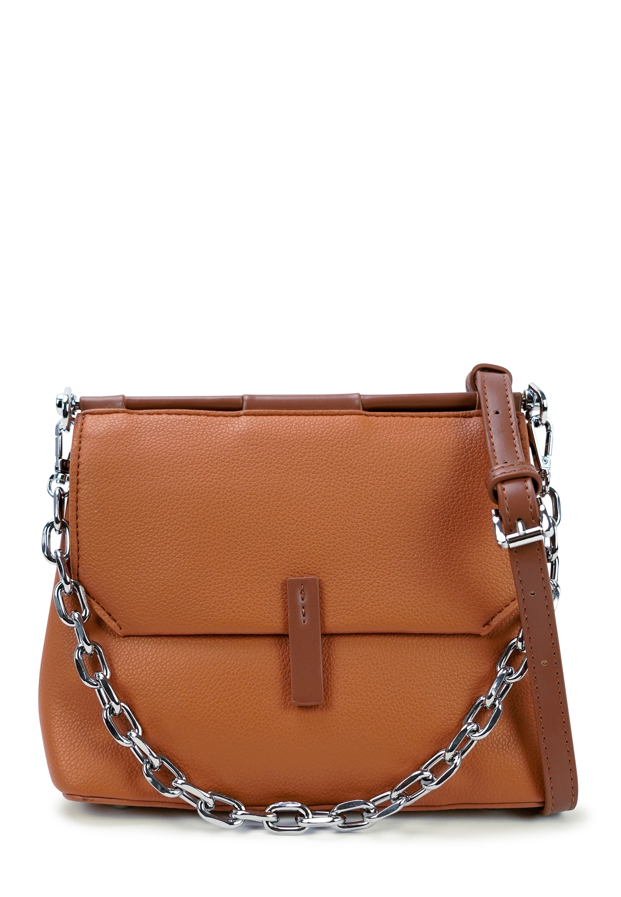 Schultertasche HARPA "KOA", Damen, Gr. B/H/T: 10cm x 17cm x 25cm, karamell, Polyurethan (PU), unifarben, Taschen Schultertasche, mit unterteiltem Hauptfach