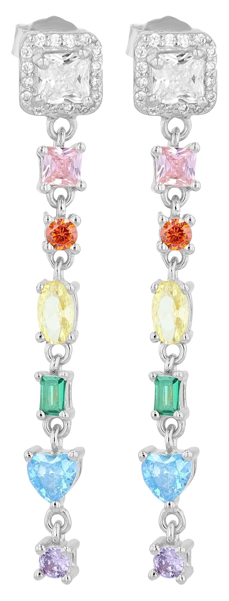 Paar Ohrhänger ADELIA´S "Damen Ohrringe – Ohrstecker aus 925 Silber mit Zirkonia", Damen, Gr. Damen, Silber 925 (Sterlingsilber), silber, Ohrringe, Zum Verschenken – passend für viele Anlässe