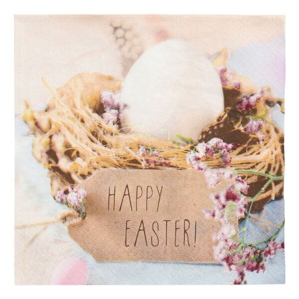 Papstar Servietten mit Motiv »Easter Nest« 3-lagig 20 Stück mehrfarbig, 33x33 cm Image