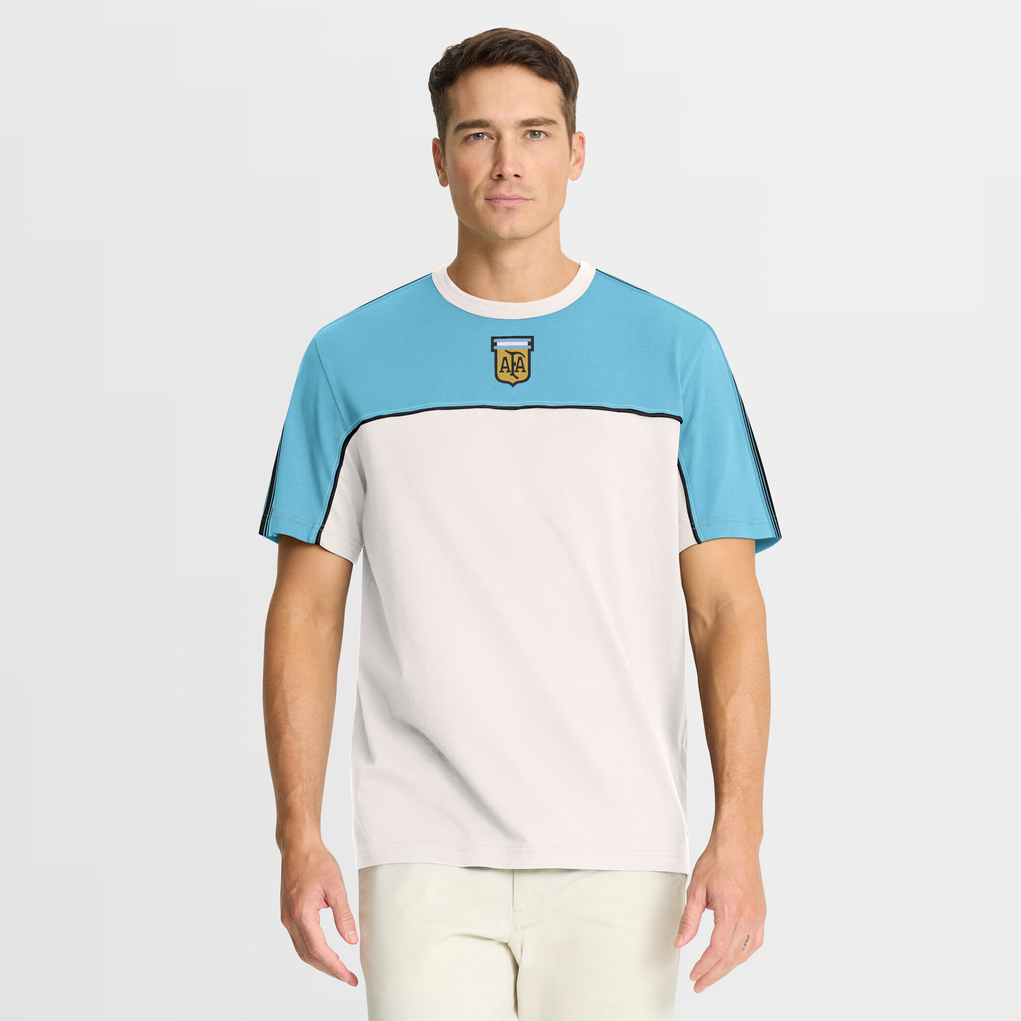 Argentinien Retro-T-Shirt – Antikweiß – Herren Image