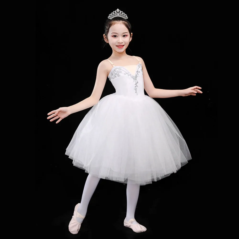 Justaucorps de ballet tutu pour filles, vêtements de danse, vêtements pour enfants, costume de scène de princesse, vêtements pour enfants, fête élégante