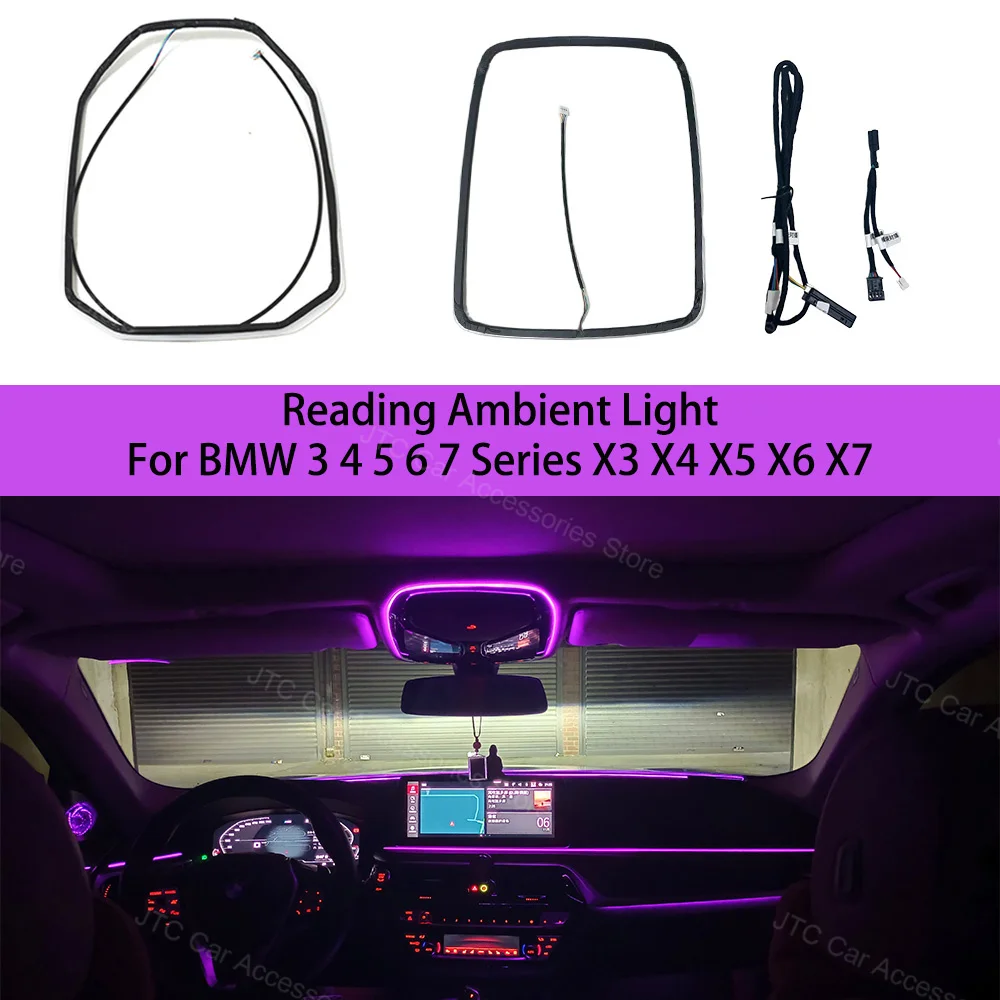 Luce di lettura a 11 colori, luce ambientale per BMW Serie 3 4 5 6 7, X3 X4 X5 X6 X7, per aggiornamento illuminazione interna BMW Serie 5 G60