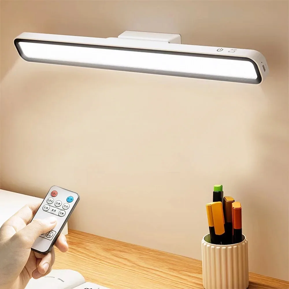 Lampada da Scrivania LED Ricaricabile USB con Dimmerazione Continua, Lampada da Tavolo Magnetica Sospesa, Lampada Notturna per Camera da Letto, Lampada da Lettura