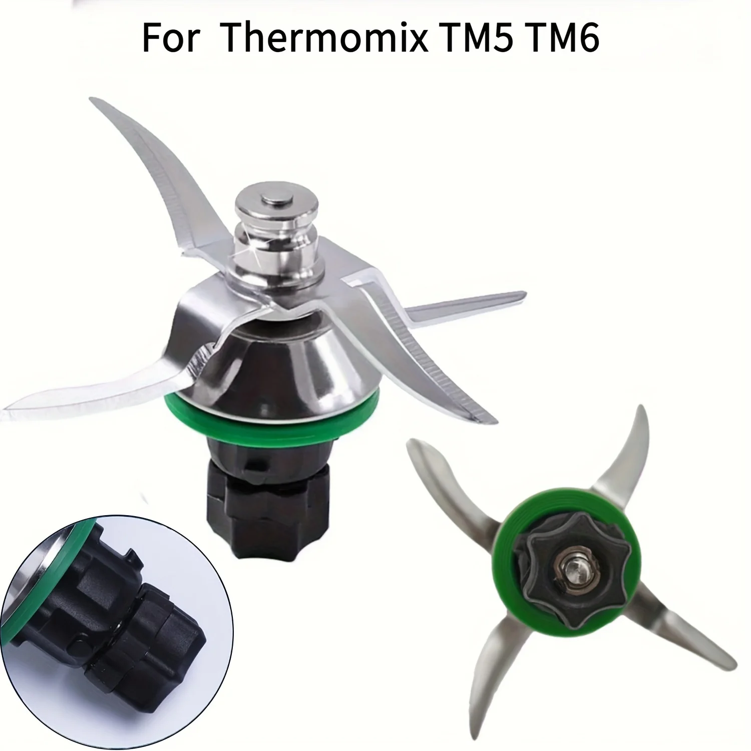 Ersatzklinge aus Edelstahl in Lebensmittelqualität für Thermomix TM5 und TM6, langlebiges Mixermesser-Zubehör aus Edelstahl