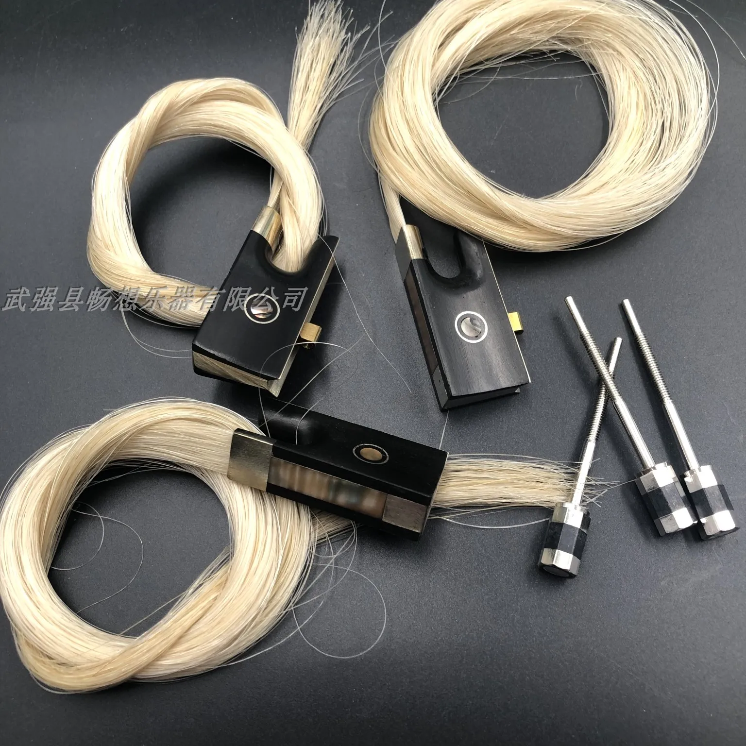 1 set Indonesischen grade EINE ebenholz violine/cello bogen frosch Installieren schraube bogen pferd haar 3/4-4/4 größe, violine/cello teile Image