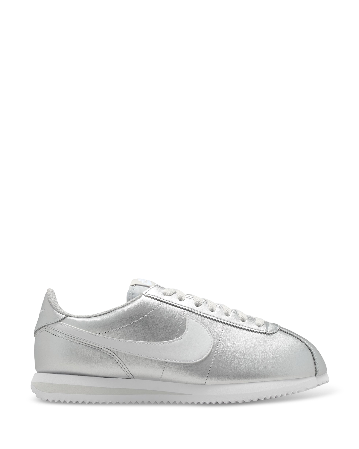 Nike Women's Nike Cortez Running Sneakers - Metallic Silver/White Grey Fog
