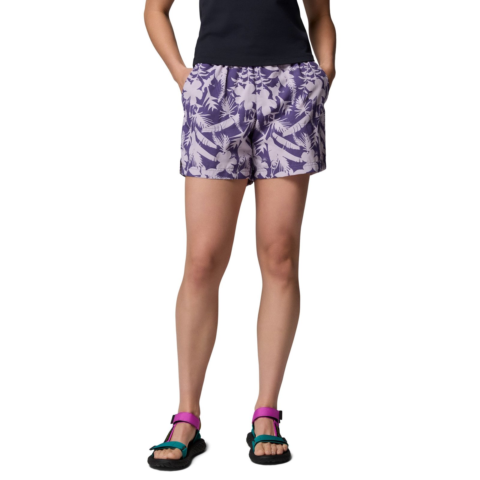 Columbia Women's Sandy River Printed Short III (Size XL) Stormwatch, Nylon