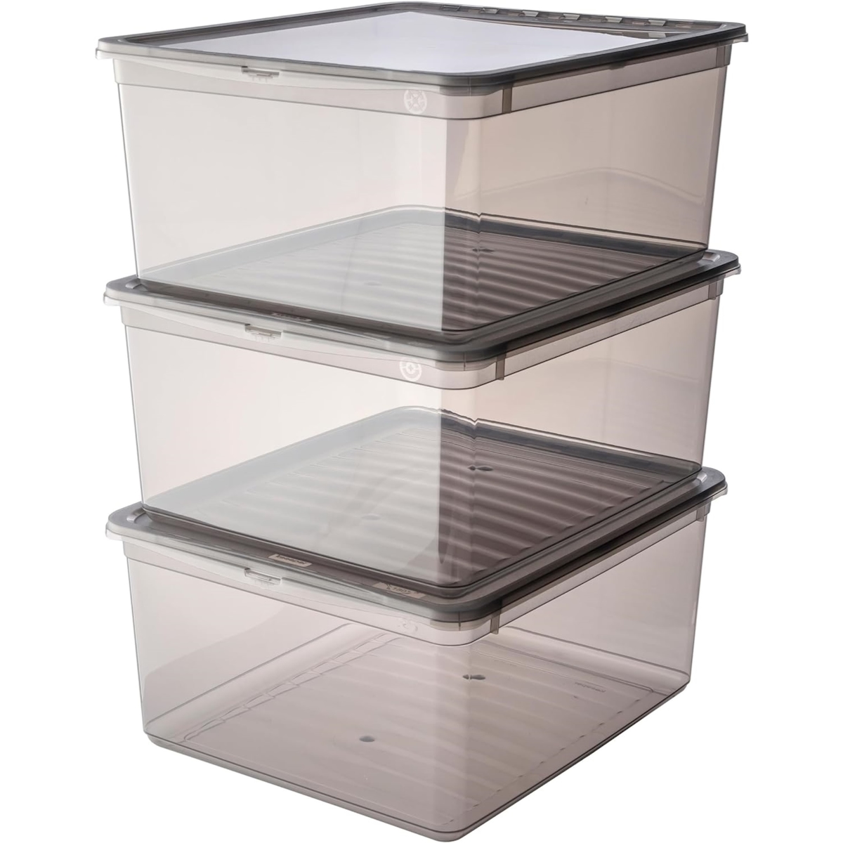 Keeeper Bea - Clearbox 4x18L in durchscheinendem Grau 39x33,5x18 cm Image