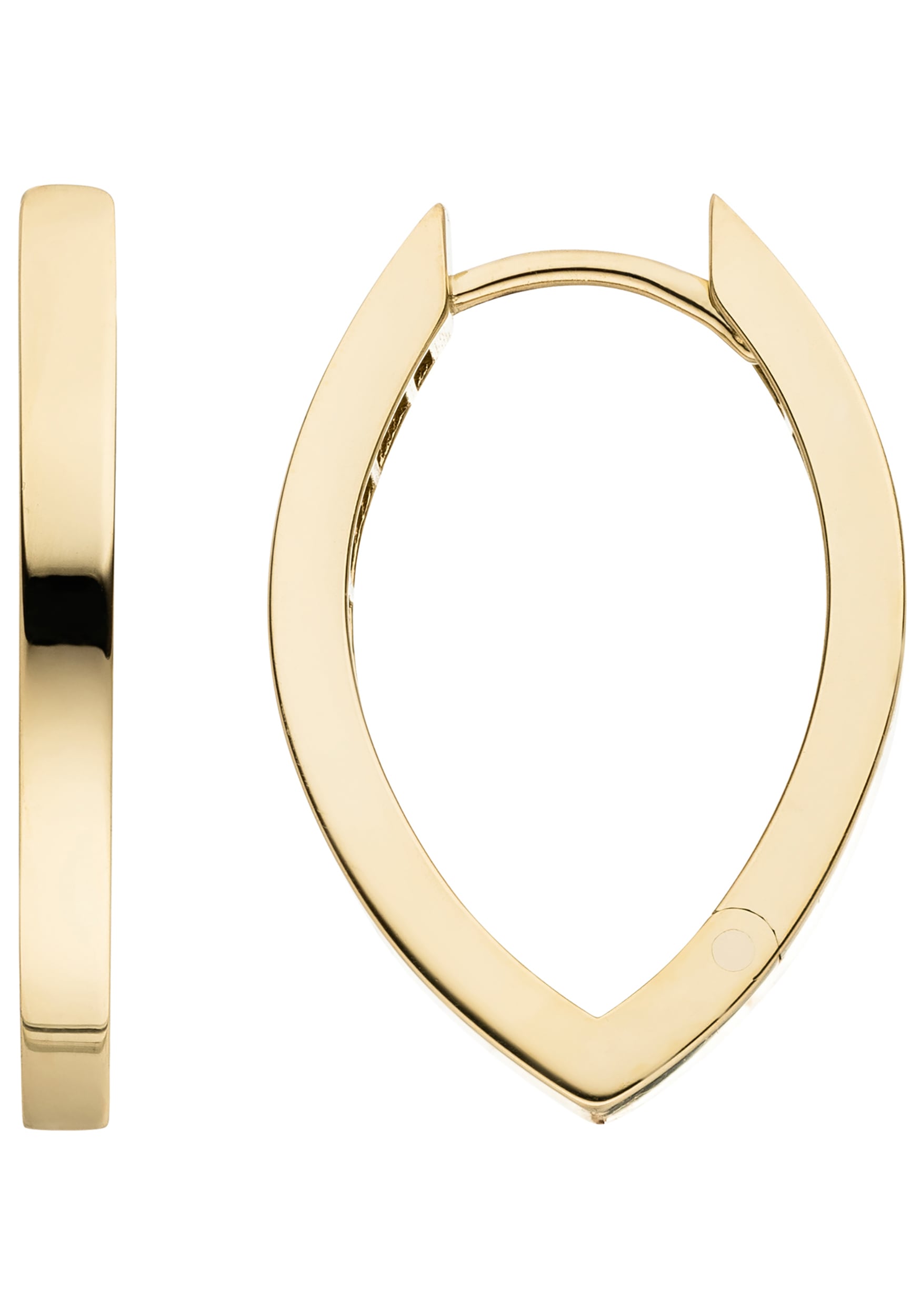 Paar Creolen JOBO "Ohrringe spitz oval 21 mm", gelbgold 333, Ohrringe, Damen, Gelbgold 333, 8 Karat 333 Gold Image