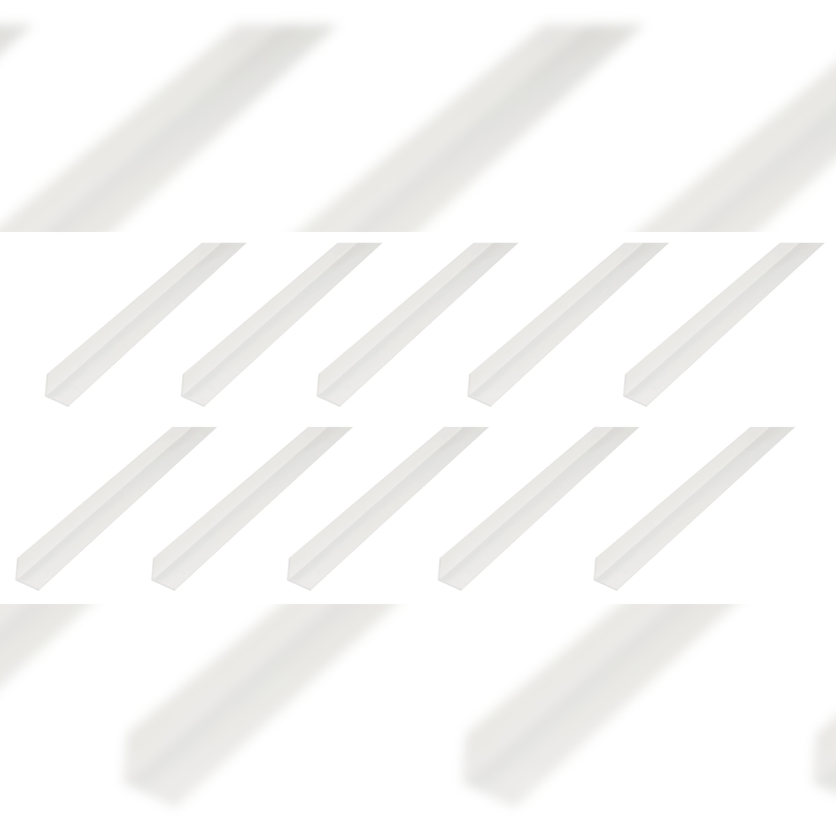 Alberts 10 x Winkelprofil, PVC, weiß, 15 x 15 x 1,2 mm, Länge 1 m Image