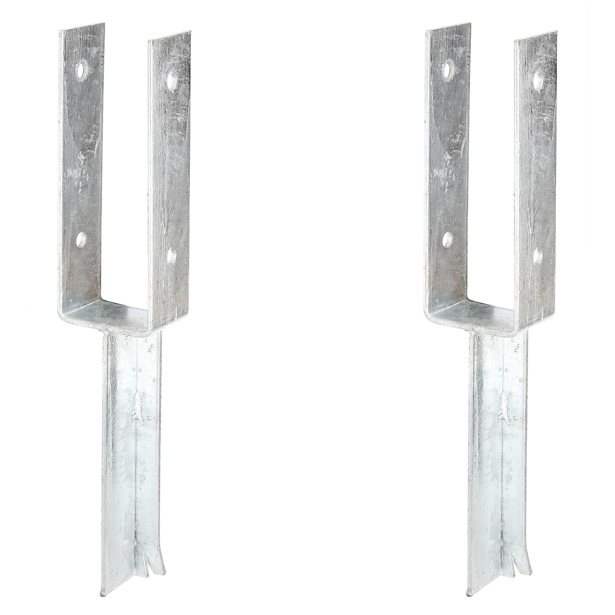 Alberts 2 x U-Pfostenträger mit Betonanker aus T-Eisen, 71x200 mm, feuerverzinkt, zum Einbetonieren, Betonanker 200 mm Image