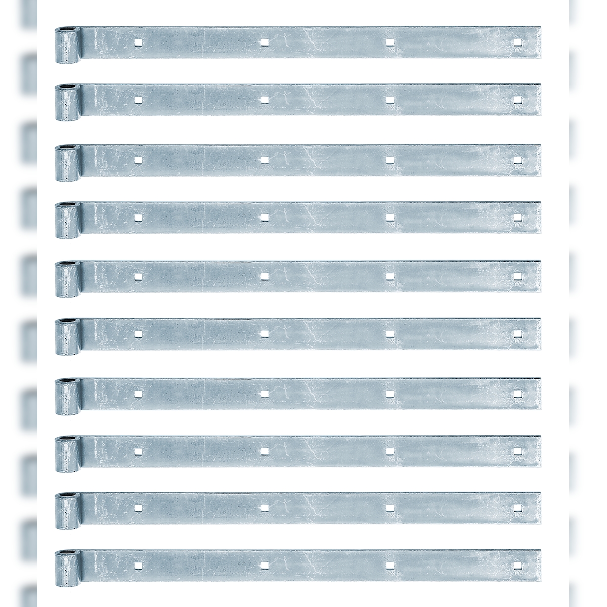 Alberts 862411 Ladenband, gerade, Abschluss gerade, galvanisch blau verzinkt, Rolle Ø14 mm, Größe 500 x 35 mm, 10er Set Image