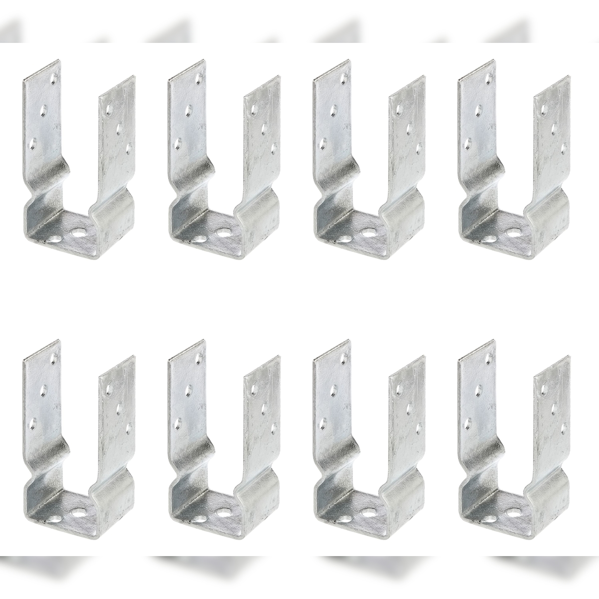 Alberts 8 x U-Pfostenträger, 71x150 mm, feuerverzinkt, zum Aufschrauben, Tiefe 60 mm Image