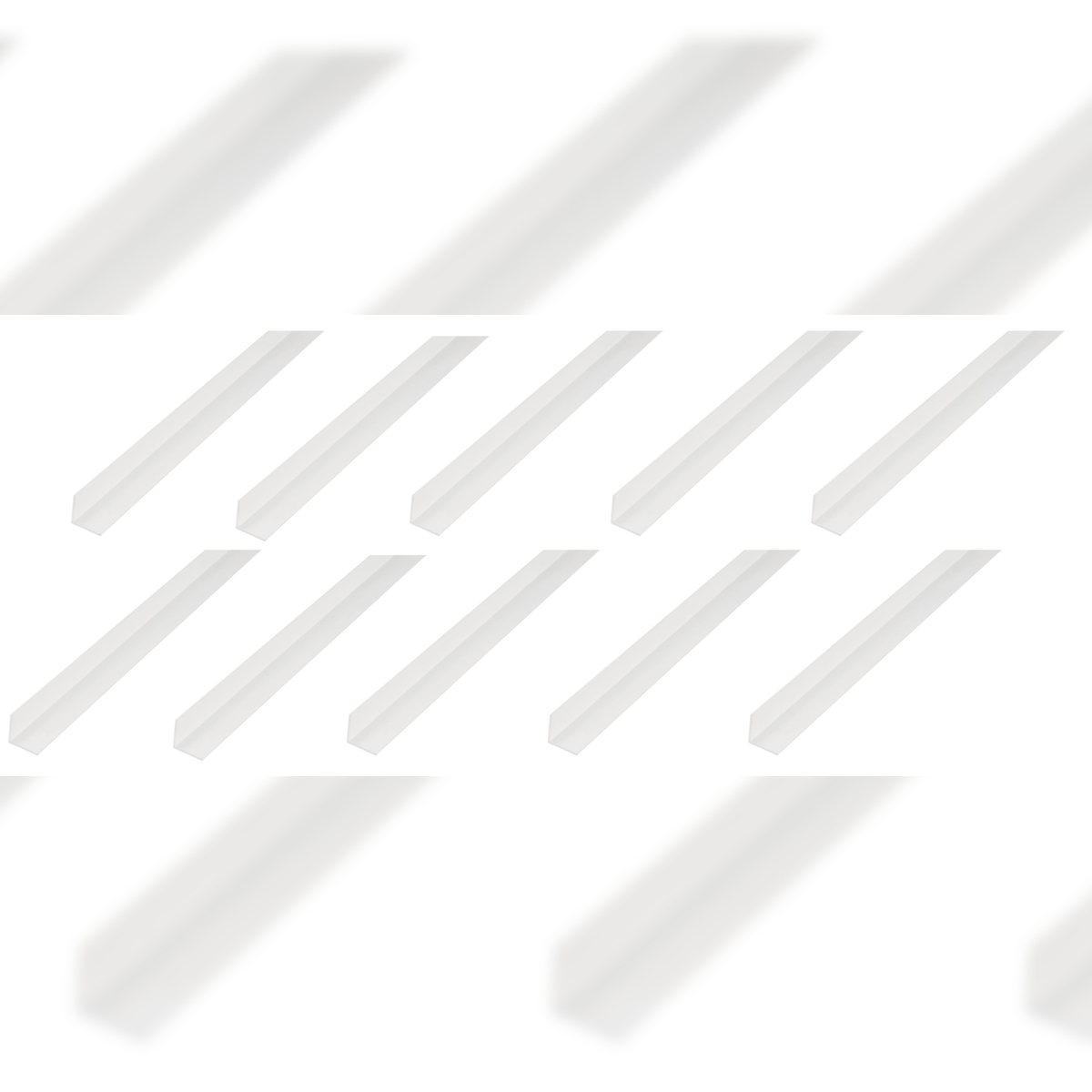 Alberts 10 x Winkelprofil, PVC, weiß, 20 x 20 x 1 mm, Länge 1 m Image