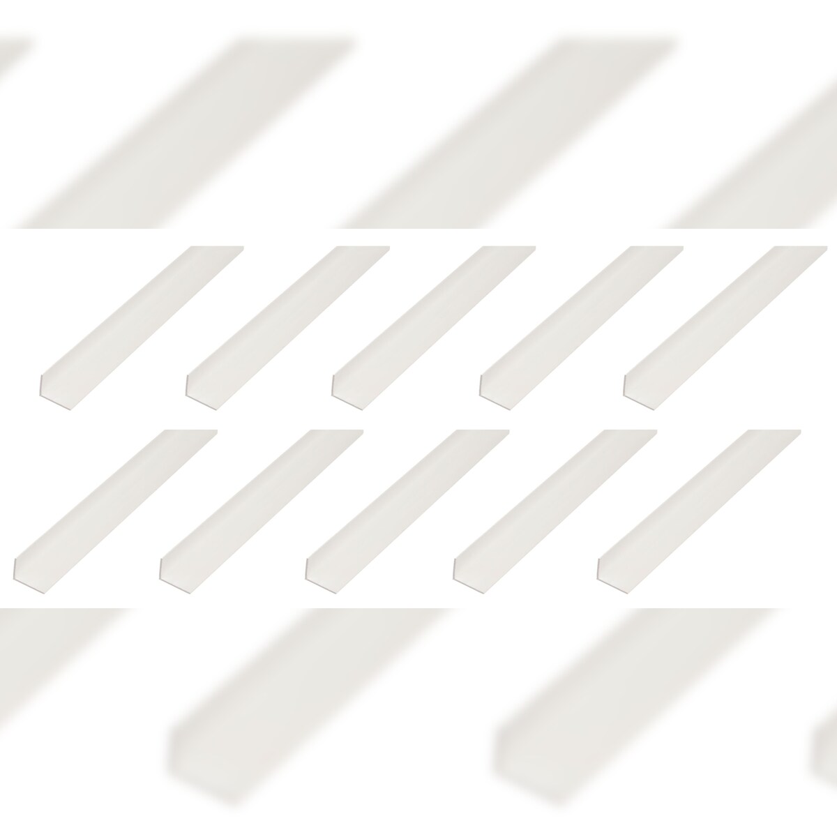 Alberts 10 x Winkelprofil, PVC, weiß, 20 x 10 x 1 mm, Länge 1 m Image