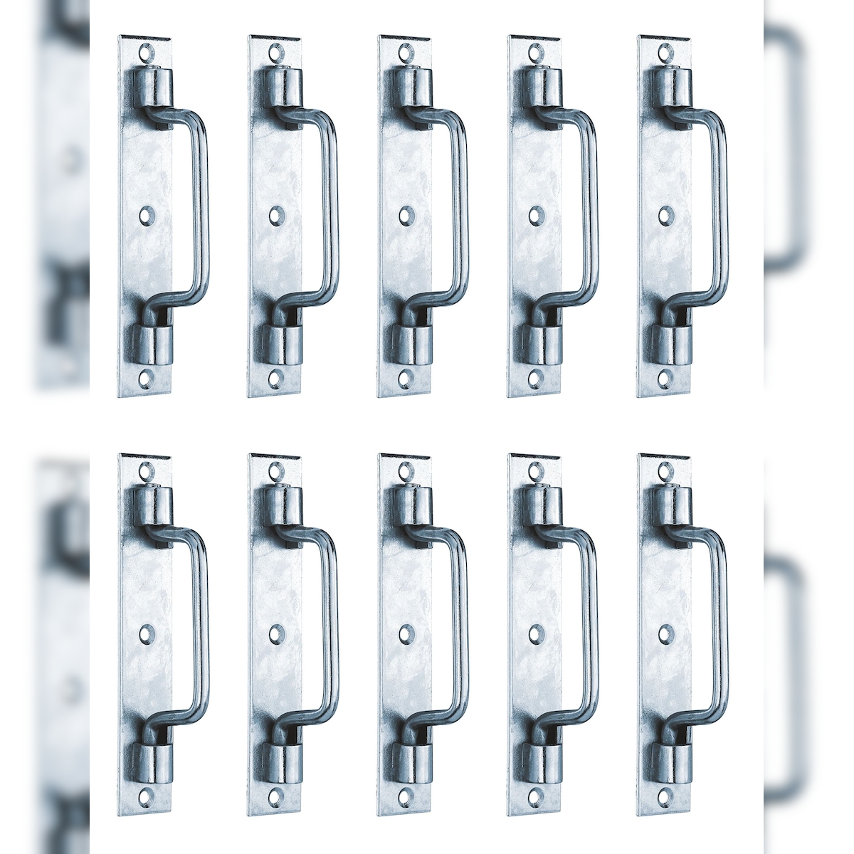 Alberts 864583 Torgriff, Typ St. Etienne, galvanisch blau verzinkt, 160 x 30 mm, 10er Set Image