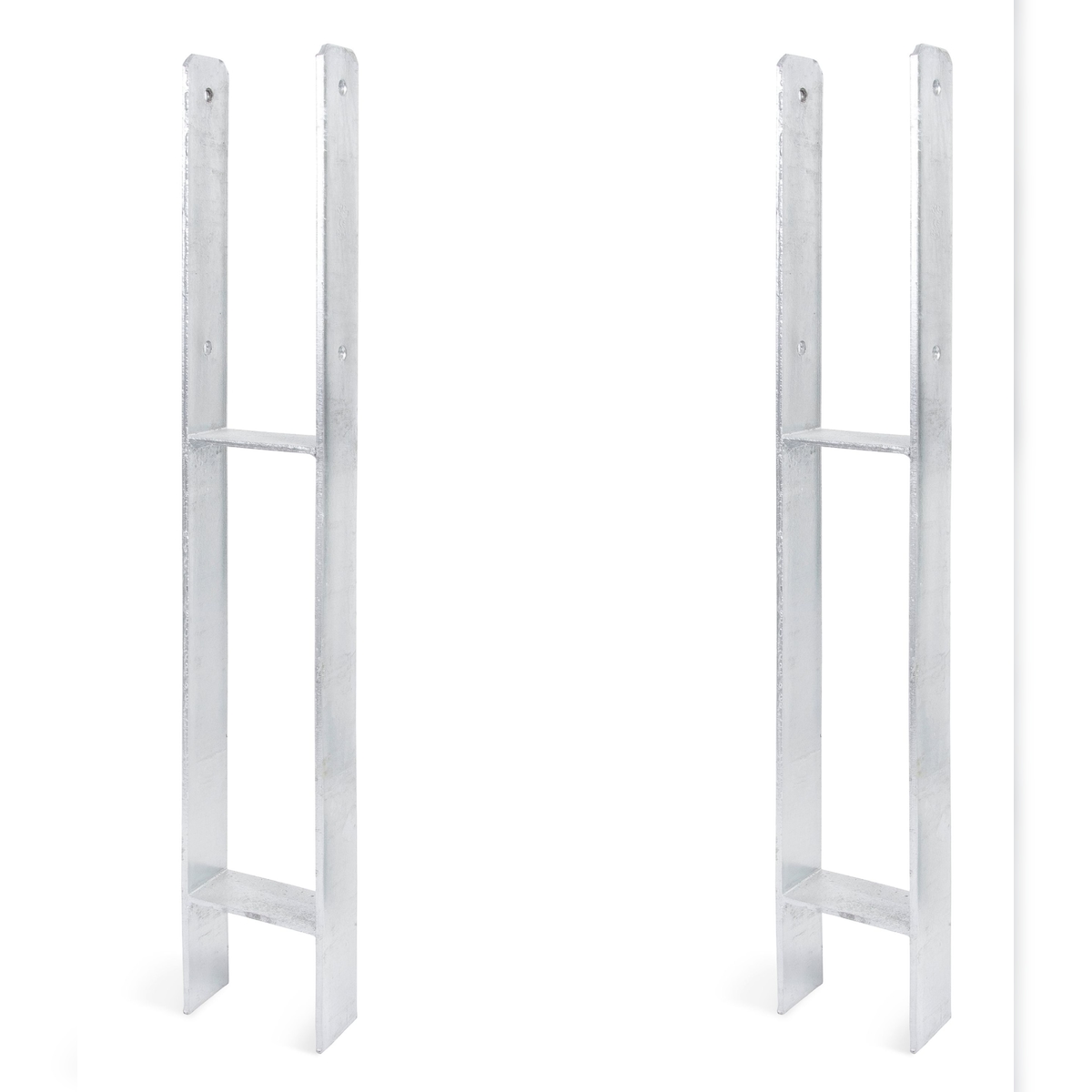 Alberts 2 x H-Pfostenträger, 111x800 mm, Materialstärke 6 mm, Tiefe 60 mm, feuerverzinkt Image