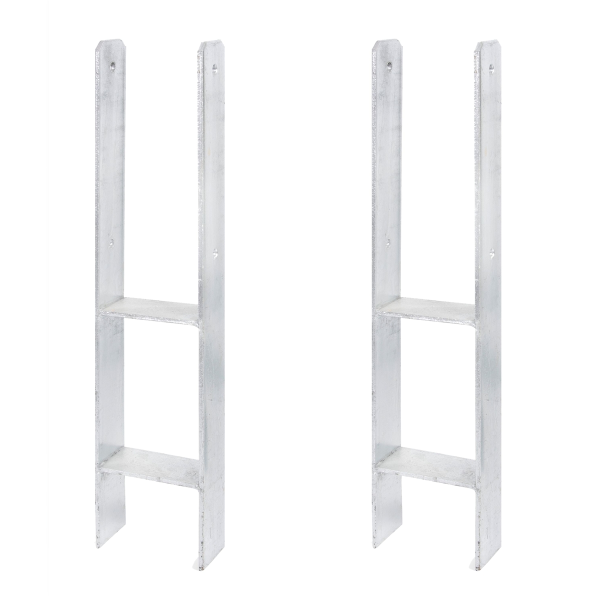 Alberts 2 x H-Pfostenträger, 121x600 mm, Materialstärke 6 mm, Tiefe 60 mm, feuerverzinkt Image