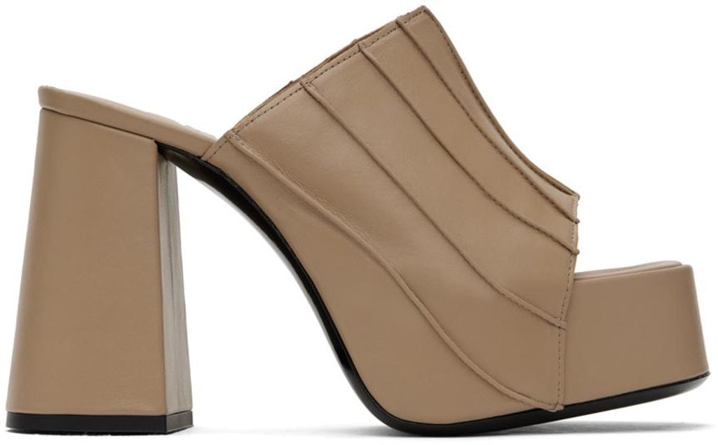 Ssense Exclusive Tan Brad Heeled Sandals
