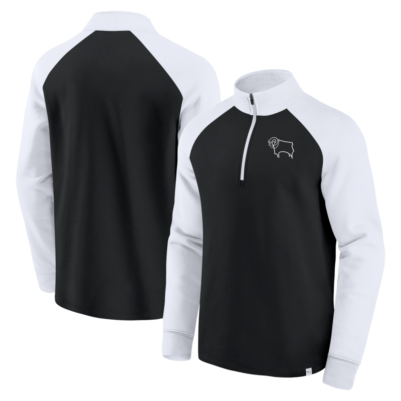 "Derby County Sweatshirt mit 1/4-Reißverschluss – Schwarz – Herren" Image