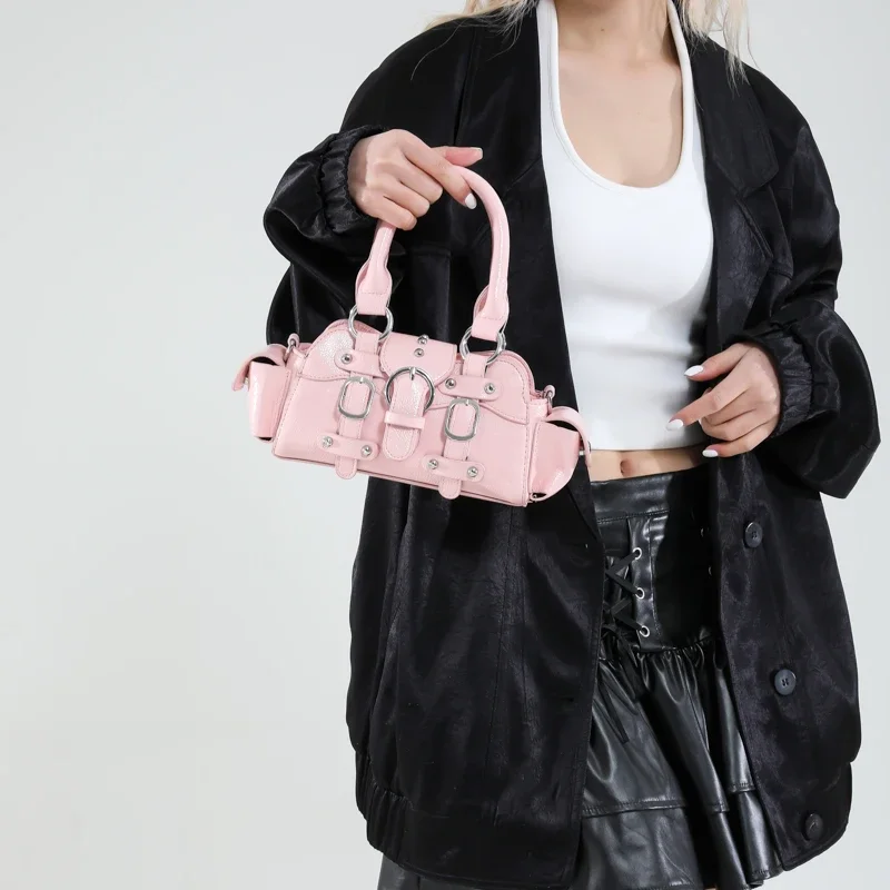 2025 nouveaux sacs à bandoulière carrés en polyuréthane solide popularité chaude à la mode Design élégant sacs à main de Style Y2K pour les femmes à la mode