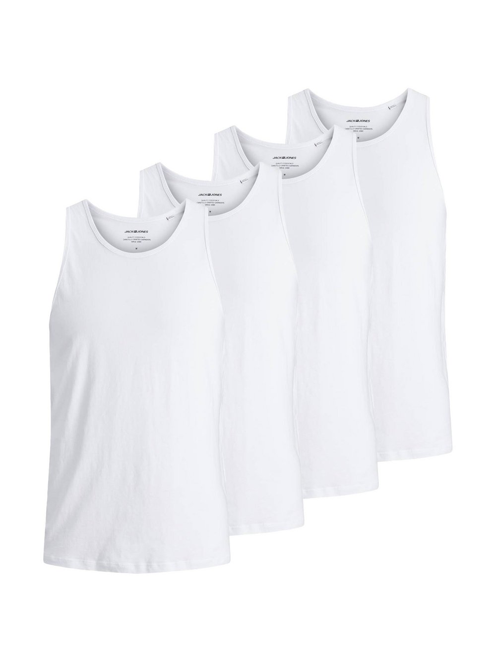 Jack & Jones Unterhemd 4er Pack Herren weiß, XL Image