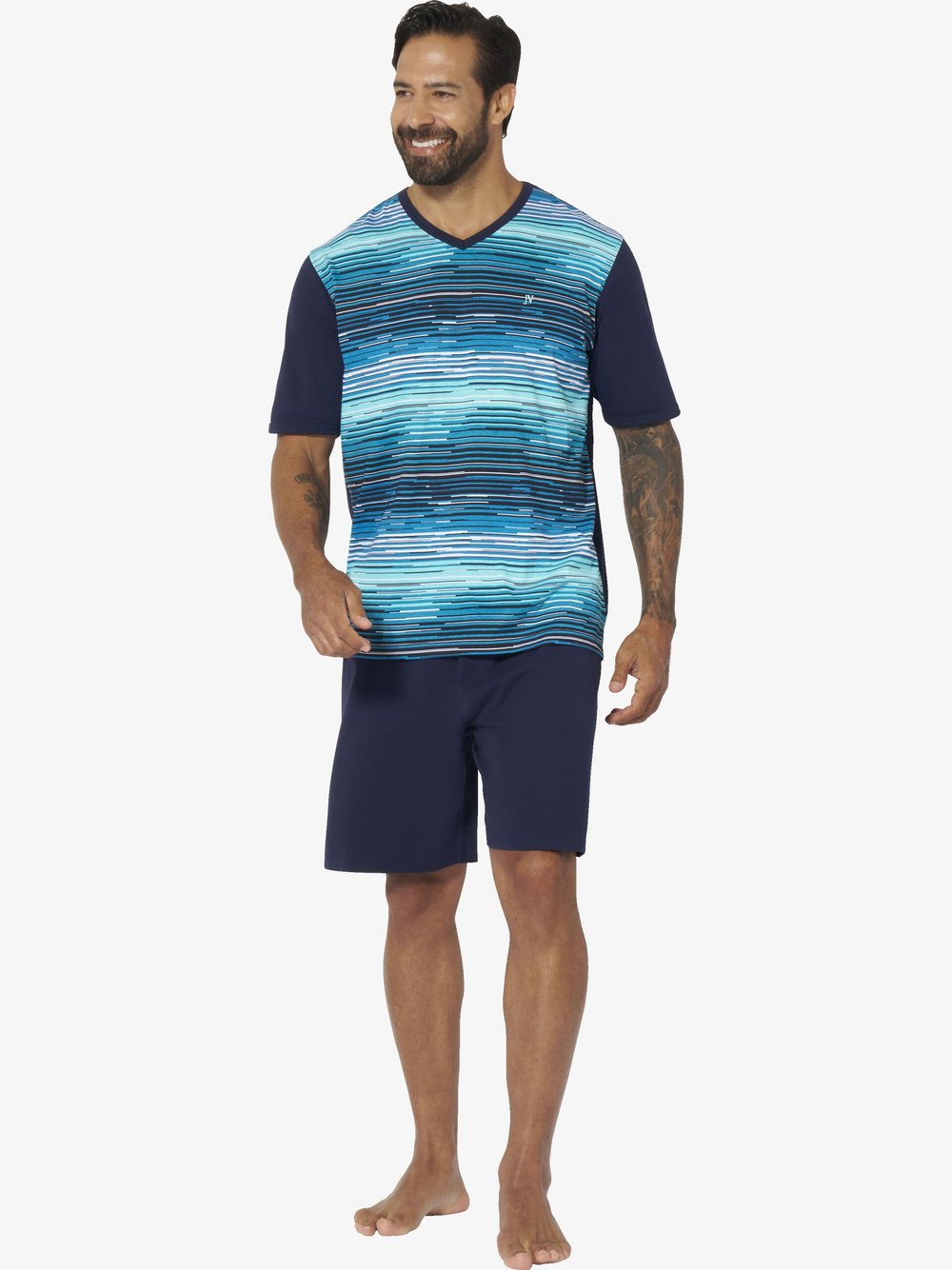 Jan Vanderstorm Kurzer Schlafanzug Herren türkis, L Image